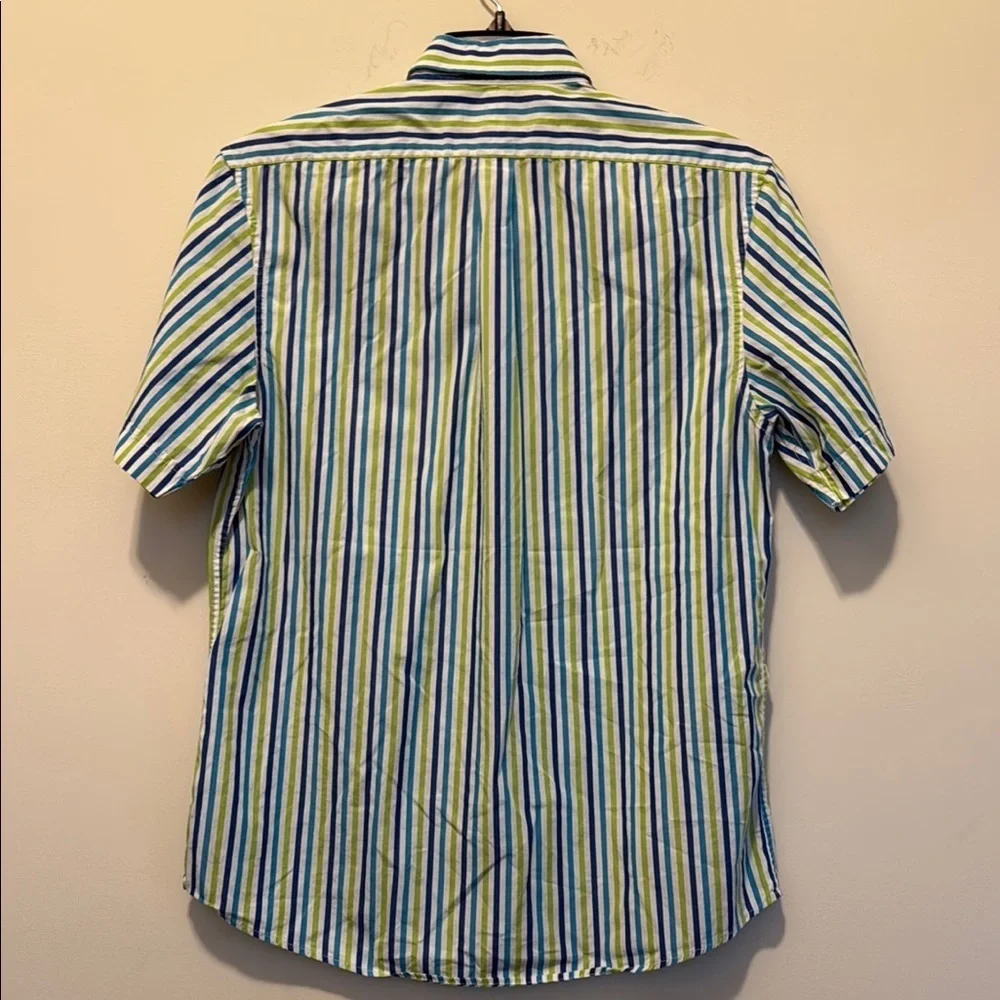 Polo by Ralph Lauren Blue and Green Casual Button Down Shirt